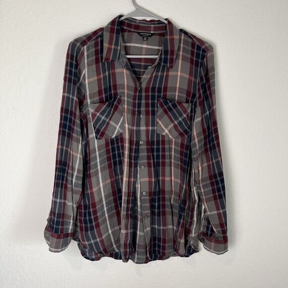 Lucky Brand Other - Lucky Brand Purple, Navy, or Magenta Plaid Button Down Shirt Large 225
